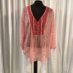 XL sheer summer tunic